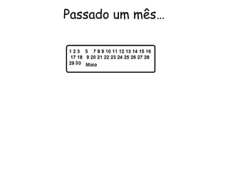 Passado um mês… 