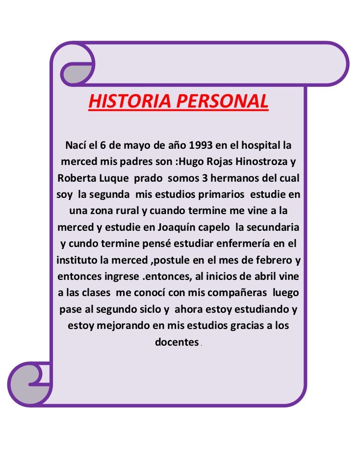 Historia personal