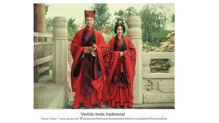 Vestido boda tradicional
Fuente: https://www.quora.com/When-does-the-bride-wear-the-traditional-red-dress-in-a-modern-Chinese-wedding
 