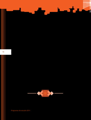 elementos no sólo favorecen la construcción del conocimiento, sino más importante aún,
     coadyuvan a una sana convivencia dentro el grupo y con los docentes, además de permitir el
     establecimiento de normas de tolerancia, inclusión, democracia y confianza.
         Es importante que el profesor fomente un ambiente de convivencia democrática, libertad,
     tolerancia y respeto para que el alumnado desarrolle su potencial creativo, sintiéndose seguro
     al participar en las dinámicas de las clases. Como primera medida se sugiere al profesor
     establecer reglas, tanto para el manejo de los materiales como de convivencia.
     Es recomendable que desde el primer día el docente analice las características físicas del
     aula, así como las del grupo con el que trabajará, de modo que logre establecer las propuestas
78   pertinentes de trabajo, tomando en cuenta la opinión de sus alumnos.
         Como la generación de un ambiente adecuado a la disciplina histórica requiere del
     espacio físico, resulta apropiado tomar en cuenta otros elementos del contexto escolar, por
     ejemplo, a los profesores de otras asignaturas con quienes que se compartirá el aula. Por
     lo anterior, es recomendable que todas las modificaciones y usos que se le den al salón de
     clase sean una decisión colegiada y favorezca a todos los integrantes del proceso educativo.
     Entre los materiales interdisciplinarios pueden contemplarse; por ejemplo, mapas y líneas
     del tiempo en coordinación con la clase de Ciencias Naturales, conceptos básicos para la
     comprensión de algunos temas de la clase de Formación Cívica y Ética, entre otros.
         De este modo, el espacio no será únicamente el lugar en el que se trabajan los contenidos
     de la asignatura de Historia, sino una pieza clave para el aprendizaje de todas las asignaturas
     del grado. En este proceso de adecuación del aula se recomienda colocar materiales que
     inviten al alumno a indagar, explorar, imaginar, cuestionar, clasificar, compartir e interactuar
     en forma directa con sus compañeros y el docente.




     Programas de estudio 2011
 