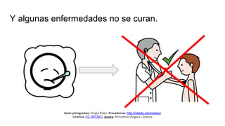 Y algunas enfermedades no se curan.
Autor pictogramas: Sergio Palao Procedencia: http://catedu.es/arasaac/
Licencia: CC (B...