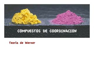 COMPUESTOS DE COORDINACION
Teoría de Werner

 
