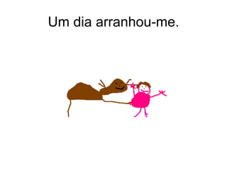 Um dia arranhou-me. 