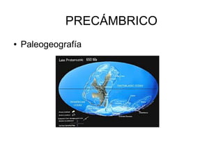 PRECÁMBRICO
● Paleogeografía
 