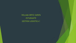 WILLIAM ORTIZ ZAPATA
ESTUDIANTE
GESTION LOGISTICA 1
 