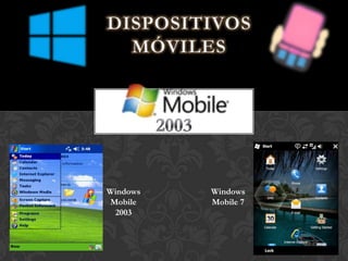 Windows
Mobile
2003
Windows
Mobile 7
 
