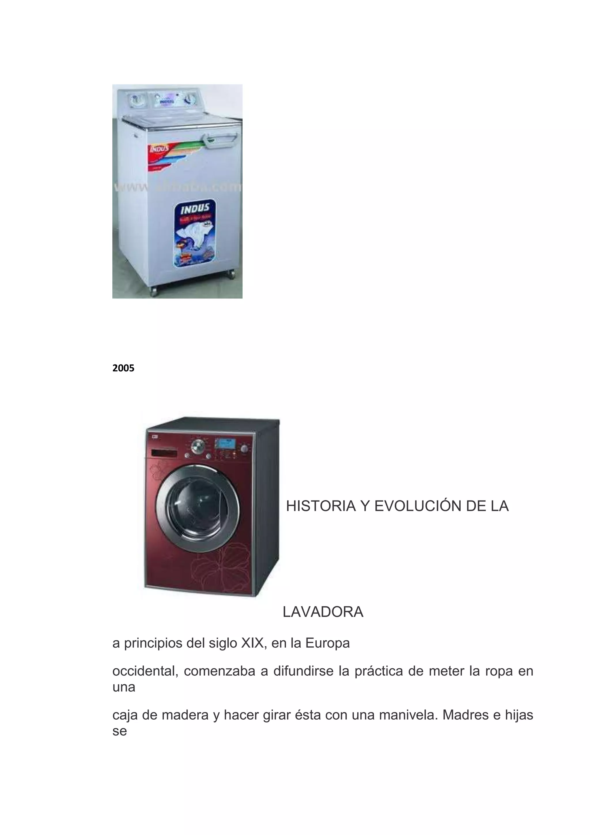 Historia y evolución de la lavadora