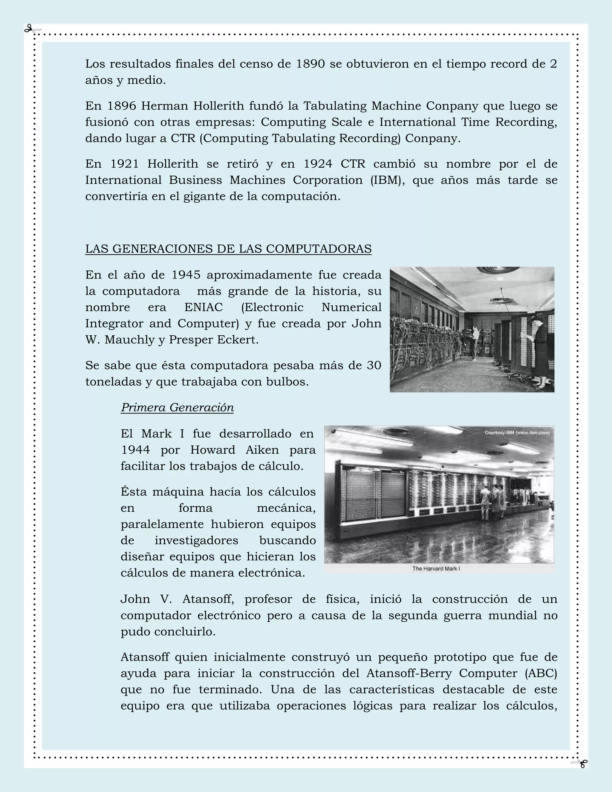 Historia y evolución de las computadoras | PDF