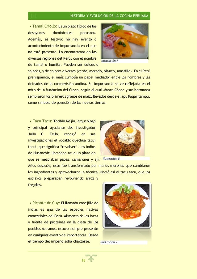 Historia y evolucion de la cocina peruana