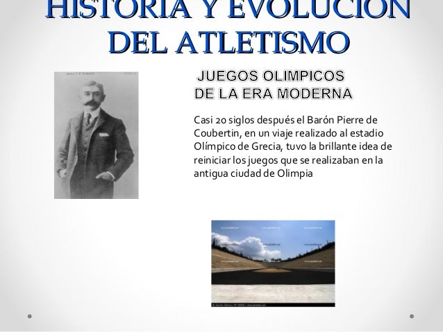 Historia y Evolucion del Atletismo