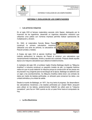 Historia y evolucion de los computadores