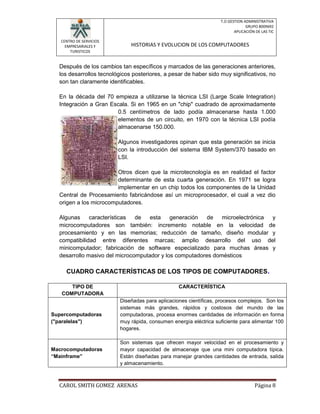 Historia y evolucion de los computadores