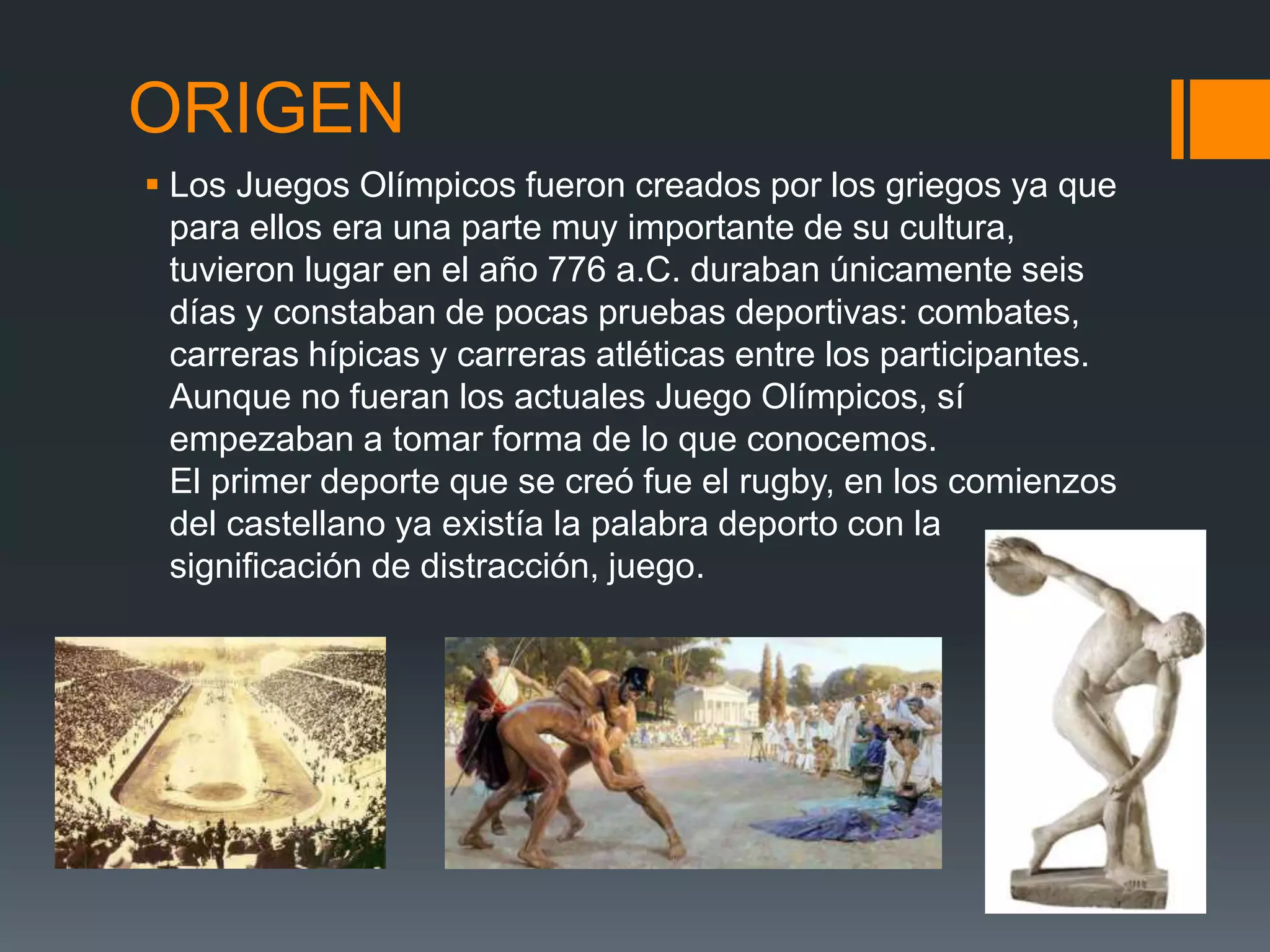 Historia y origen del deporte | PPTX