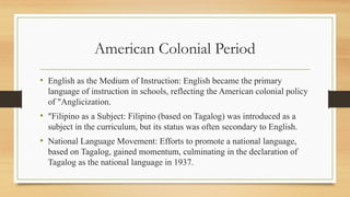 HISTORICAL overview of filipino language | PPTX