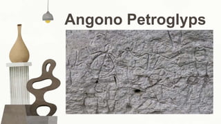 Angono Petroglyps
Venus has a beautiful
name and is the second
planet from the Sun
Venus
Despite being red, Mars
is actually a cold place.
It’s full of iron oxide dust
Mars
50% 75%
 