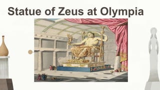 Statue of Zeus at Olympia
Exhibition
B
● Artist name
● Time & date
● Venue
Exhibition
C
● Artist name
● Time & date
● Venue
02
03
 