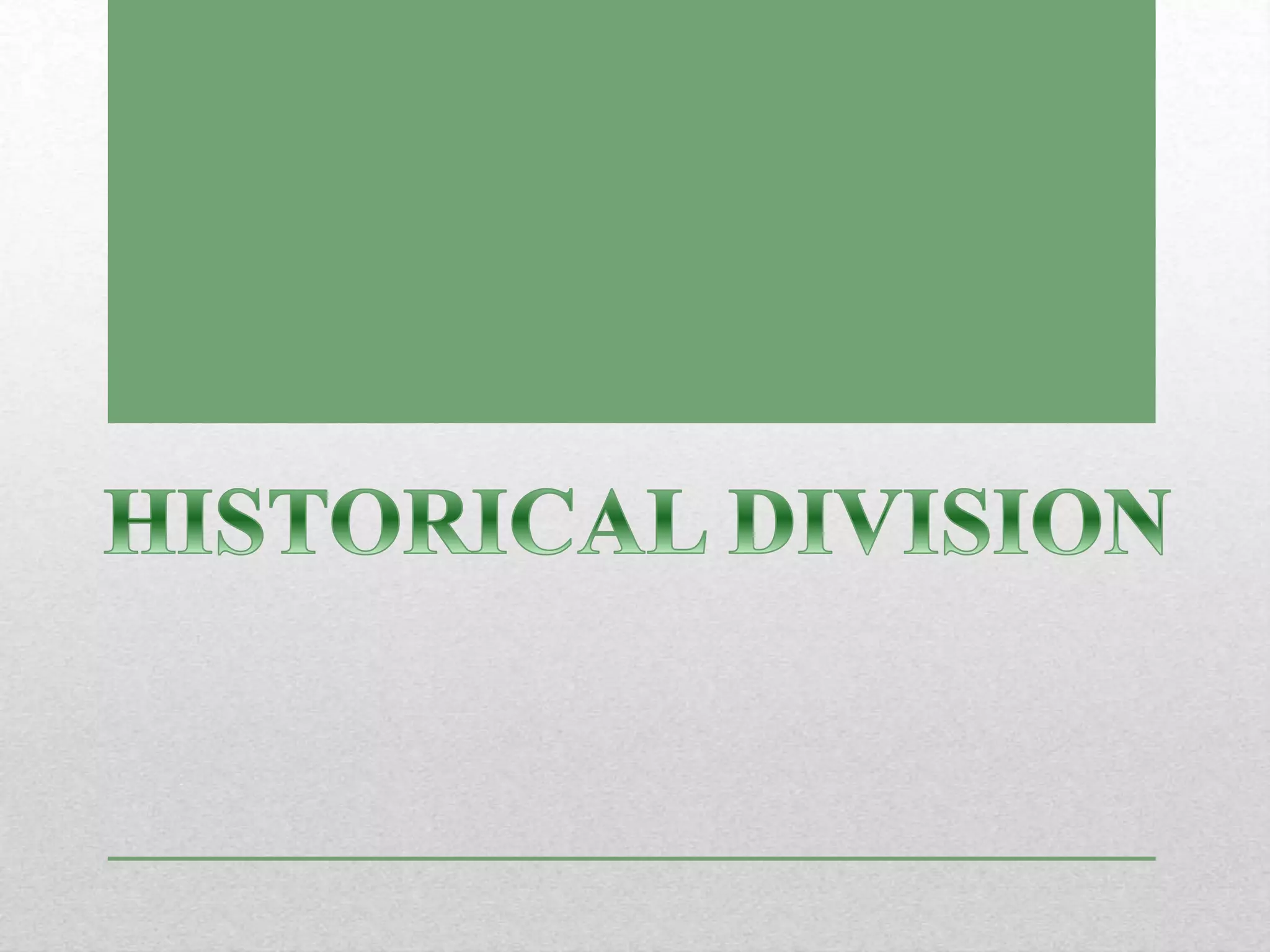 European Historical Divisions PPT