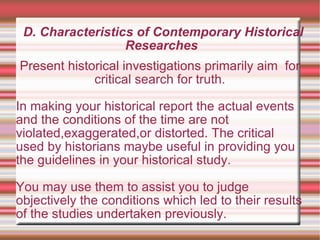 Historical Research | PPT