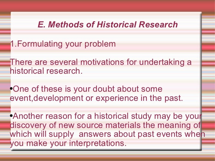 history effects research definition