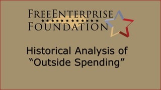 Historical Analysis of
“Outside Spending”
 