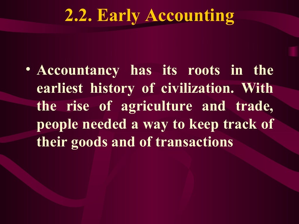 Historical and development of accounting