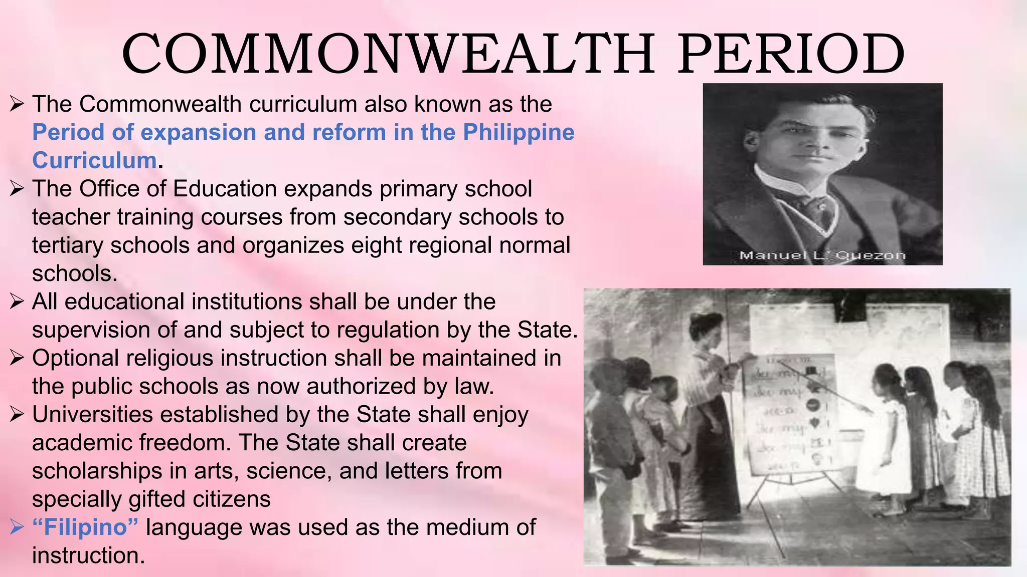 Historical background of curriculum in the philippines | PPTX