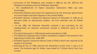 Historical background of curriculum in the philippines | PPTX