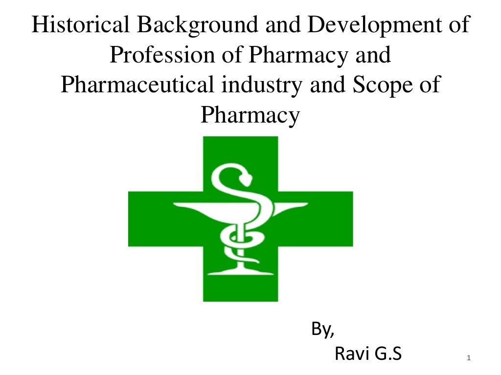 Historical background of pharmacy by Ravi G.S