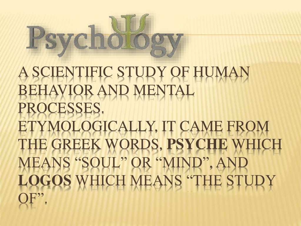Historical background of psychology