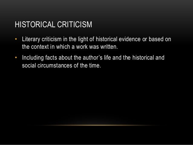 historical literary criticism