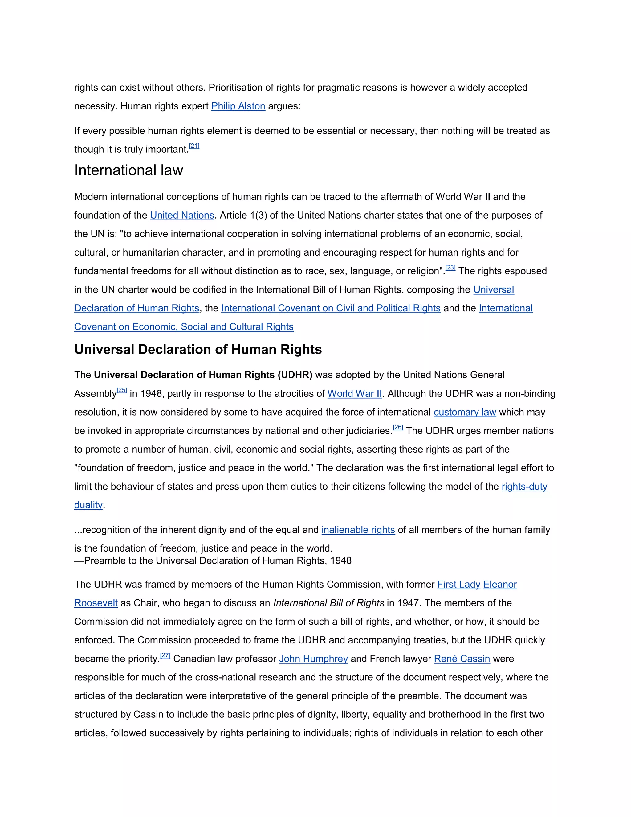 Historical development