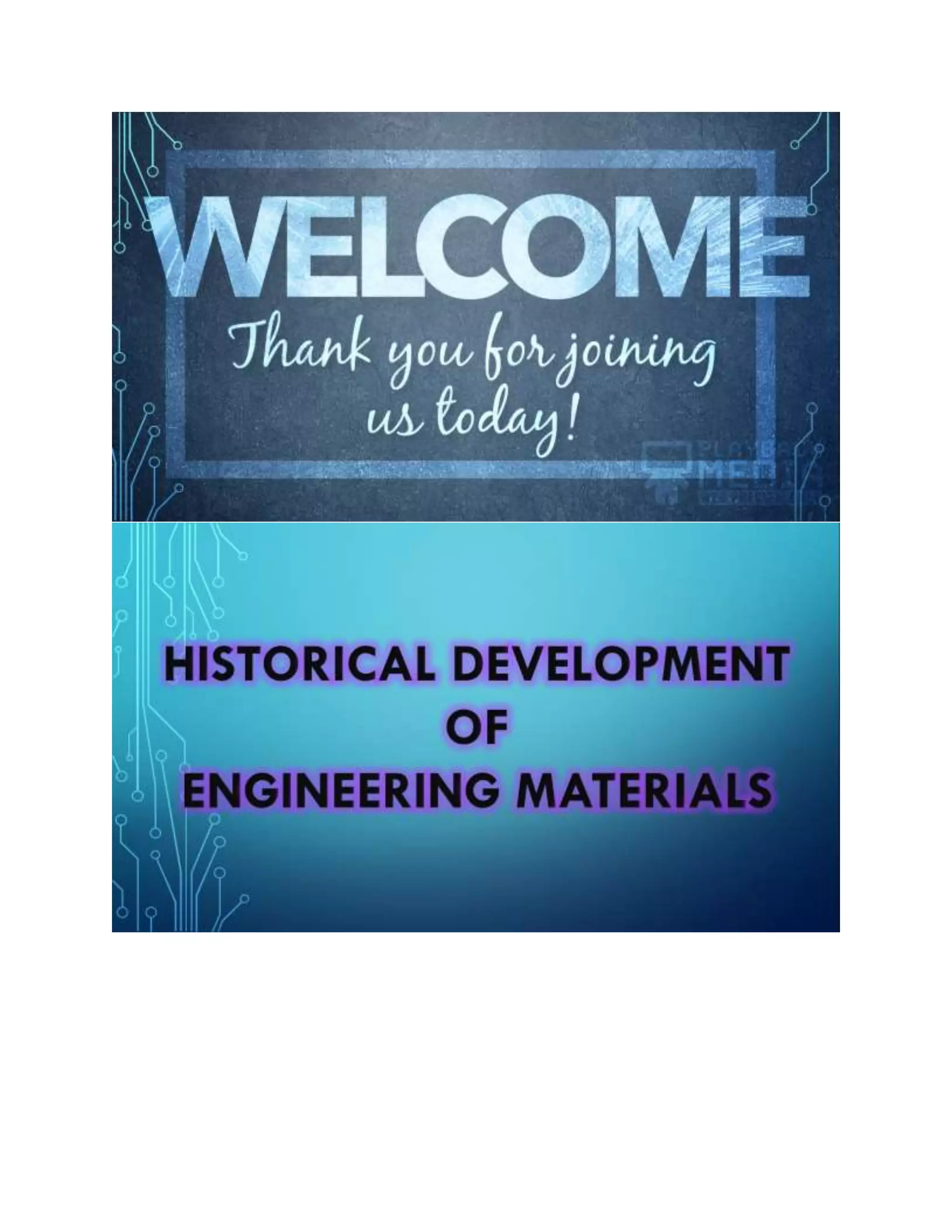 Historical development of engineering material | DOCX
