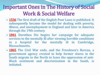 Historical development of social work in U.S.A. (Dr. R.K. Bharti) | PPTX