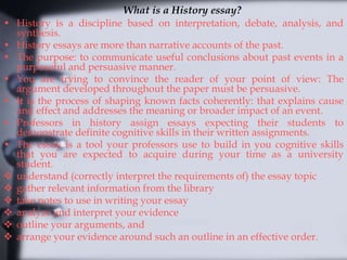 history analysis paper