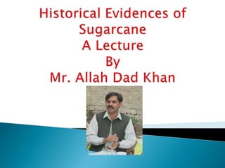 Historical evidences of sugarcane A Lecture By Mr Allah Dad Khan ...