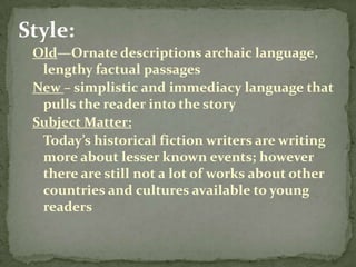 Historical fiction updated power point 3 10-13b | PPTX