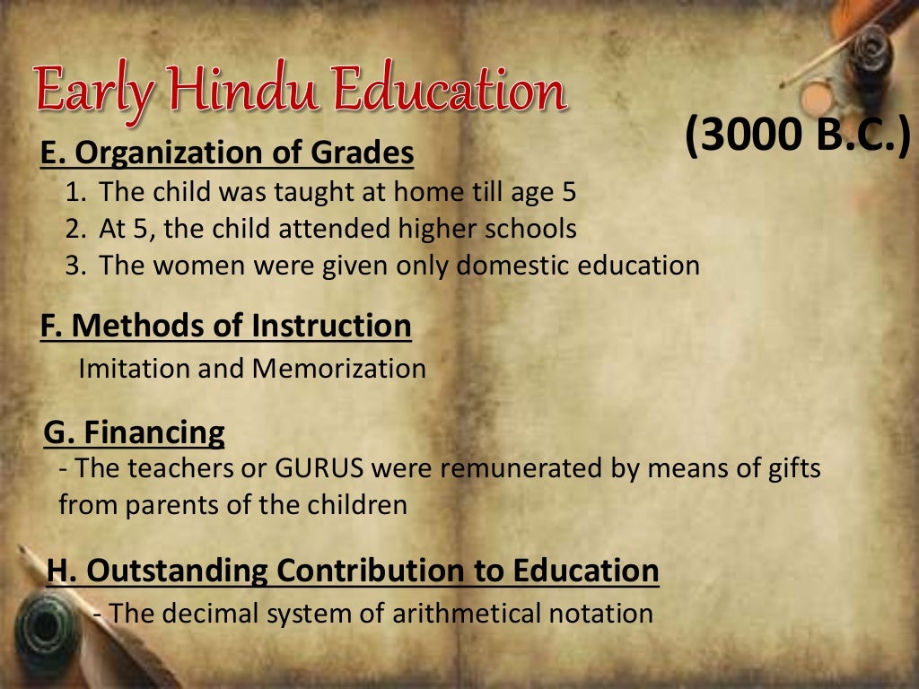 Historical foundations of education