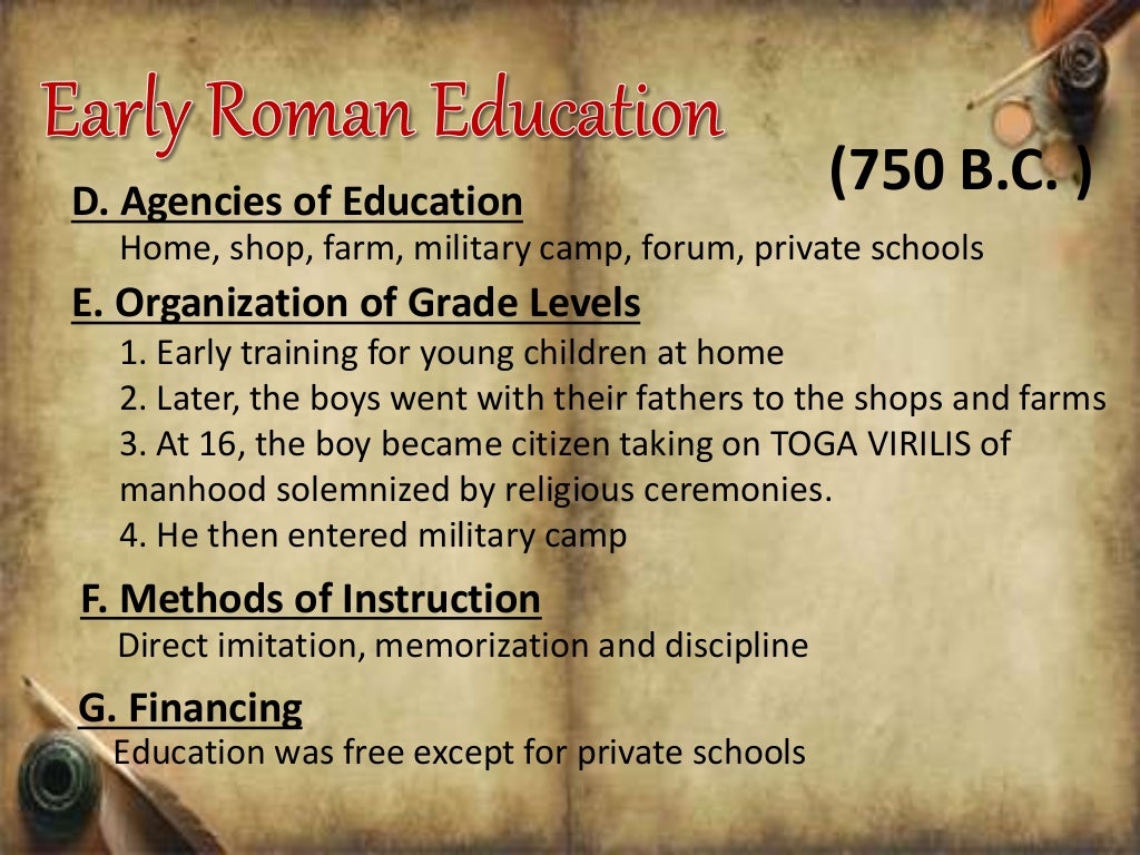 Historical foundations of education