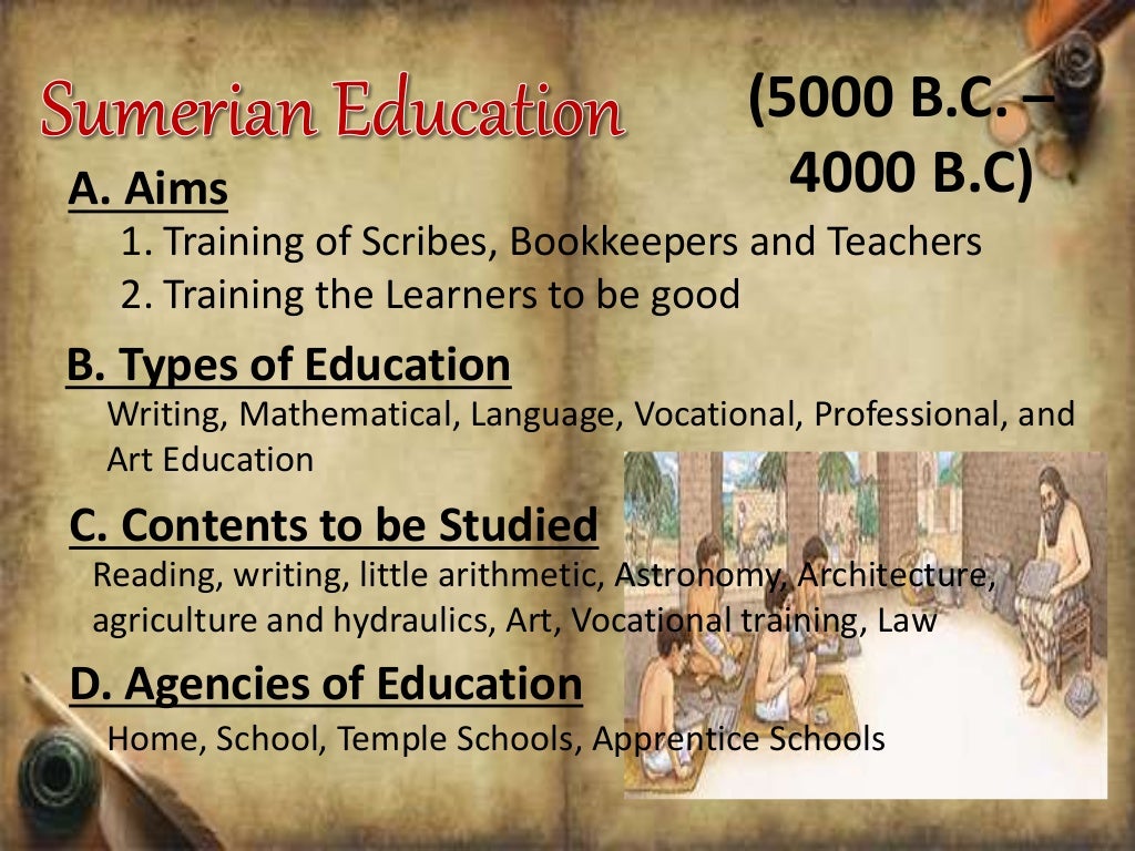 Historical foundations of education