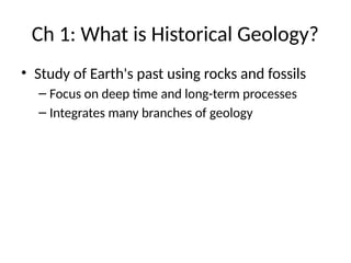 Comprehensive Historical Geology: Earth's Formation, Rocks, and Plate ...