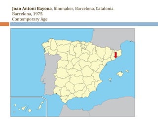 Joan Antoni Bayona, filmmaker, Barcelona, Catalonia 
Barcelona, 1975 
Contemporary Age 
 