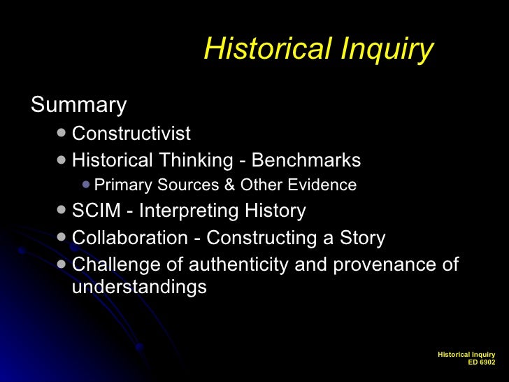 Historical Inquiry
