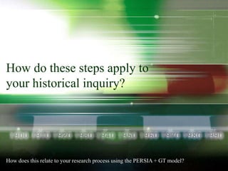 Historical inquiry | PPTX