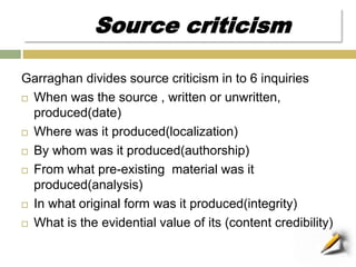H istorical method of research | PPTX