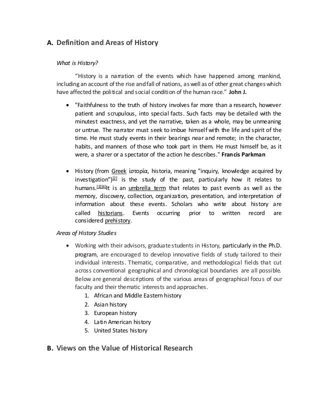 how to write a historical research report