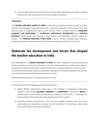 DEVELOPMENT OF TEACHER EDUCATION IN MODERN INDIAN SOCIETY PDF visual data 7