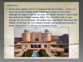 Historical places in pakistan A presentation By Mr Allah Dad Khan | PPTX