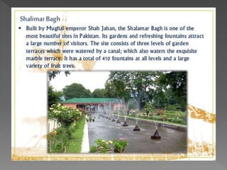 Historical places in pakistan A presentation By Mr Allah Dad Khan | PPTX