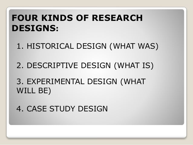 what is historical research design