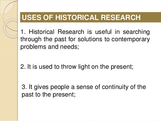 what is the definition of historical research